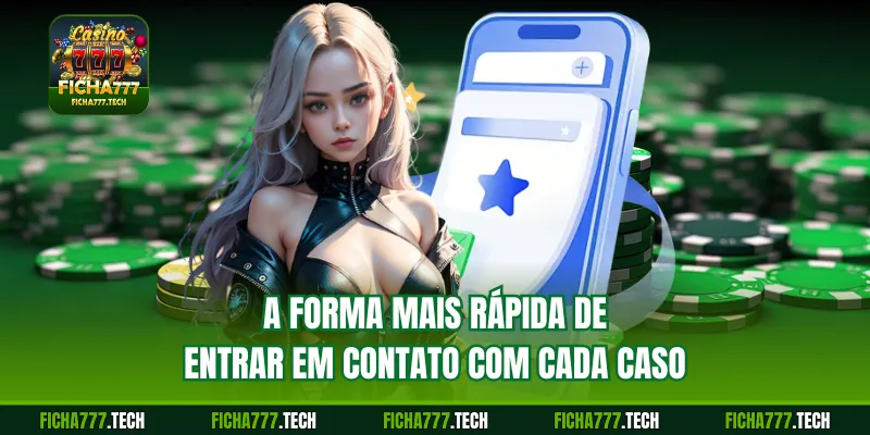 A forma mais rápida de entrar em contato com cada caso