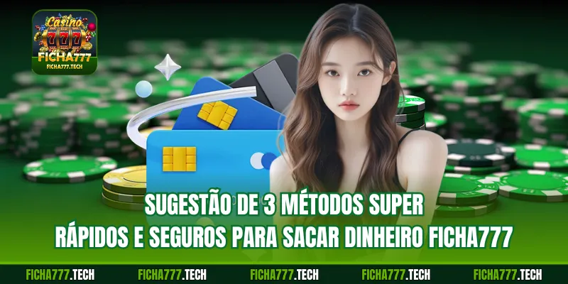 Sugestão de 3 métodos super rápidos e seguros para sacar dinheiro ficha777